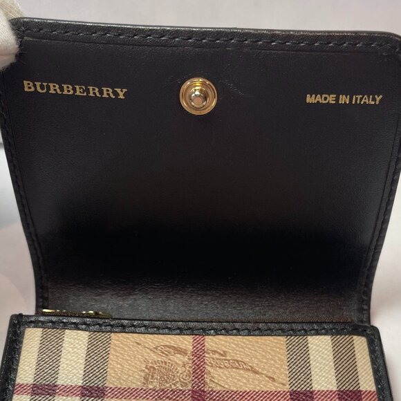 Burberry Beige/Brown Haymarket Check Coated Canvas & Leather Leighton - Preowned - Picture 8 of 15